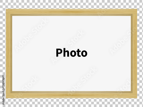 Standing wooden blank clean frame for family photo