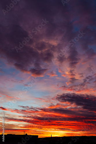 Beautiful colors sunset clouds