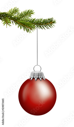 Rote Weihnachtskugel