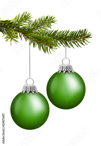 Grüne Weihnachtskugeln