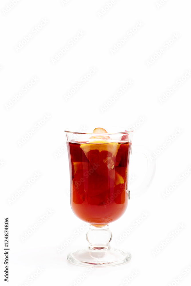 Glass of delicious glintwein or mulled hot wine Glass of delicious glintwein or mulled hot wine