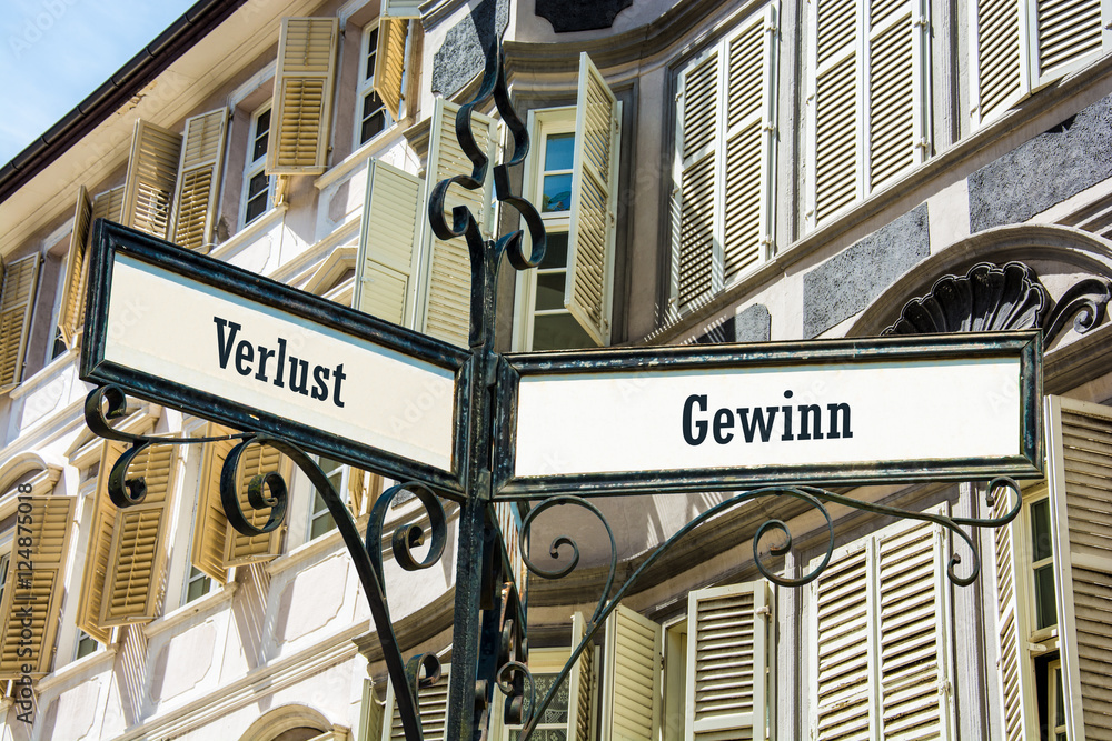 Fototapeta premium Schild 128 - Gewinn