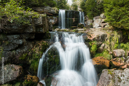 Waterfall on Jedlova creek in Jizera mountains