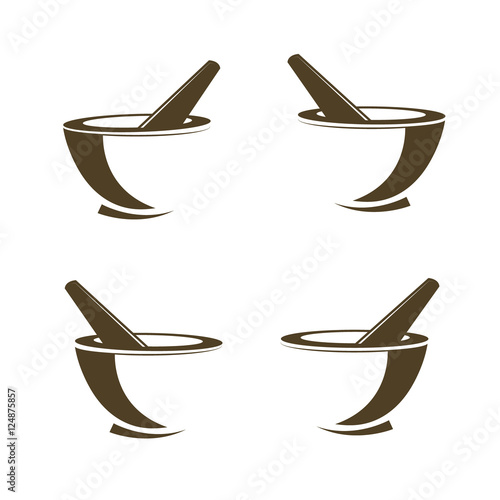 Mortar and pestle pharmacy icon