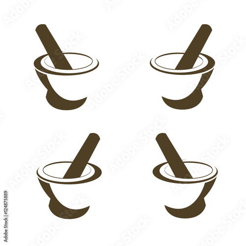 Wallpaper Mural Mortar and pestle pharmacy icon