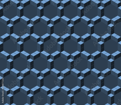 Seamless isometric pattern.High contrast pattern created for bright design