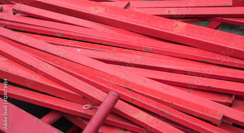 Group of red steel rod background