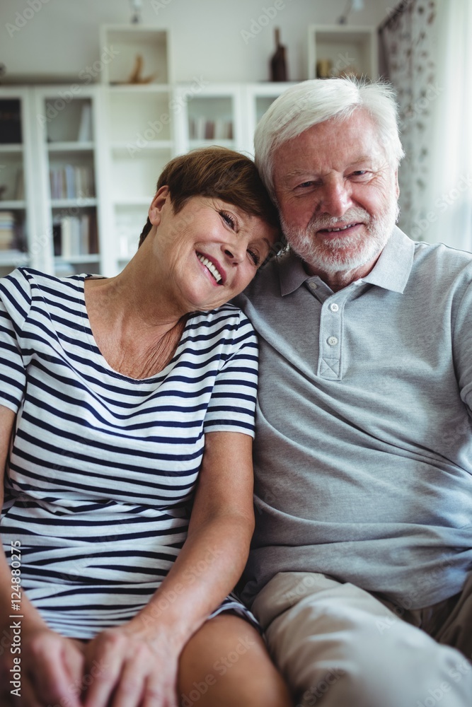 Senior couple sitting on sofa Senior couple sitting on sofa