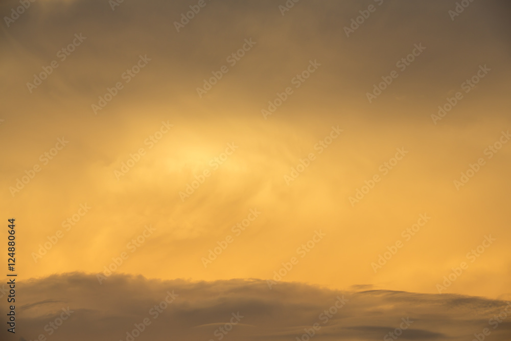 Beautiful stormy sunset sky, abstract background