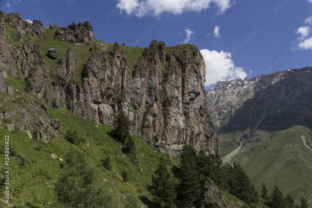 mountains in caucasus in russia