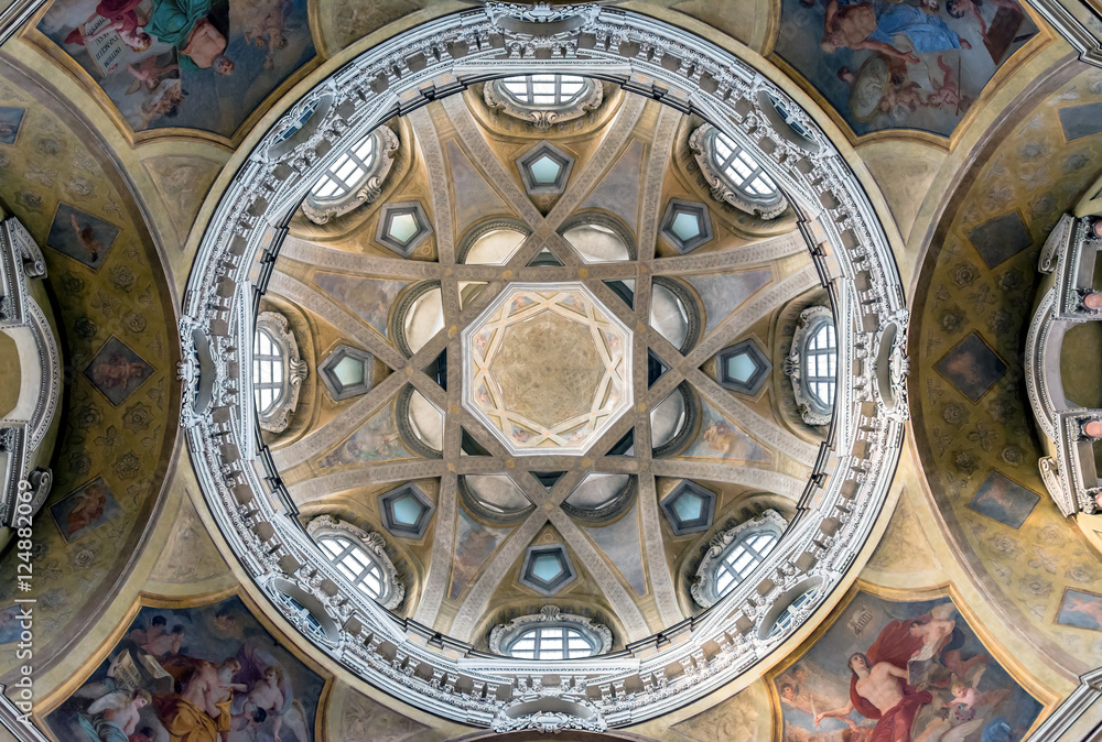 Royal Church of San Lorenzo ceiling in Turin