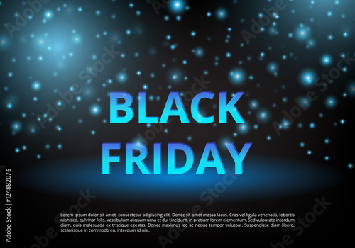 Banner Black Friday. Special offer. Template ad. Shopping online. Holiday discounts. Christmas sale. Personal proposal. Vector illustration