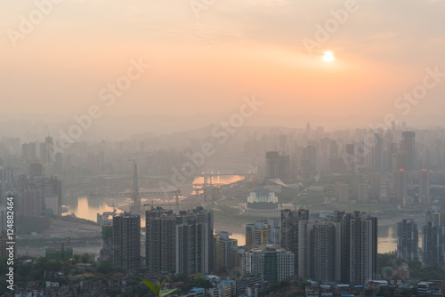 modern panoramic skyline of chongqing photo