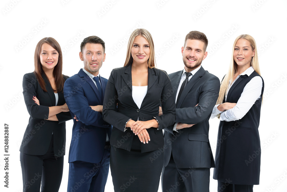 Successfull busines team isolated on white background Successfull busines team isolated on white background
