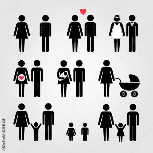 Pram stroller vector icon