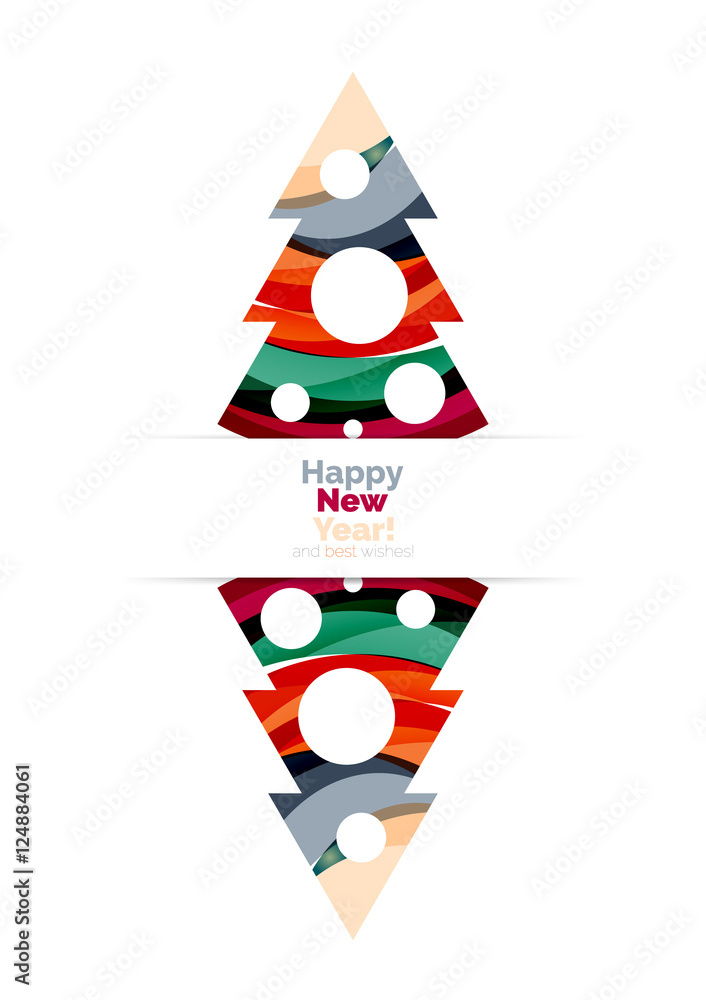 Abstract geometric Christmas banner Abstract geometric Christmas banner
