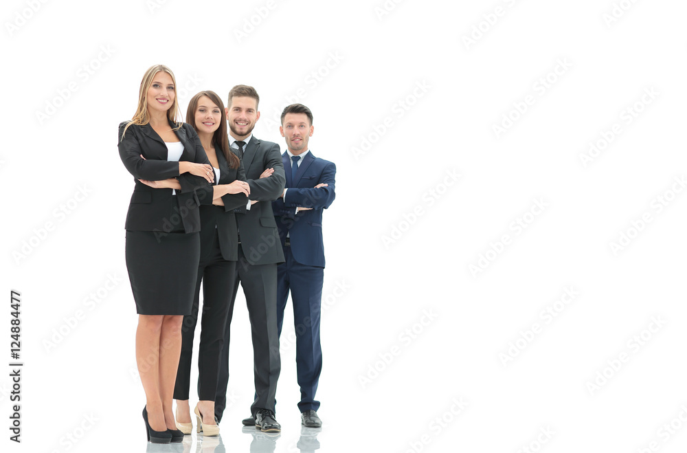 Successfull busines team isolated on white background