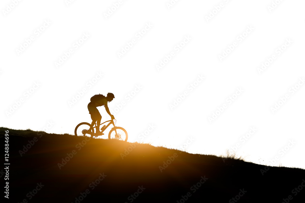 Cyclist in the mountains downhill mountain bike Cyclist in the mountains downhill mountain bike