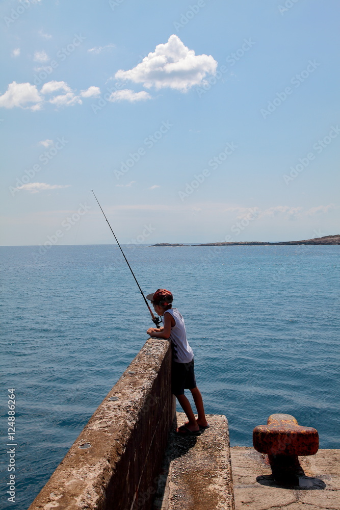 A young fisherman