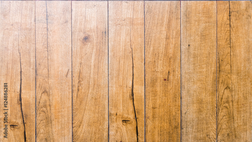 Fototapeta premium Brown striped plank wood pattern