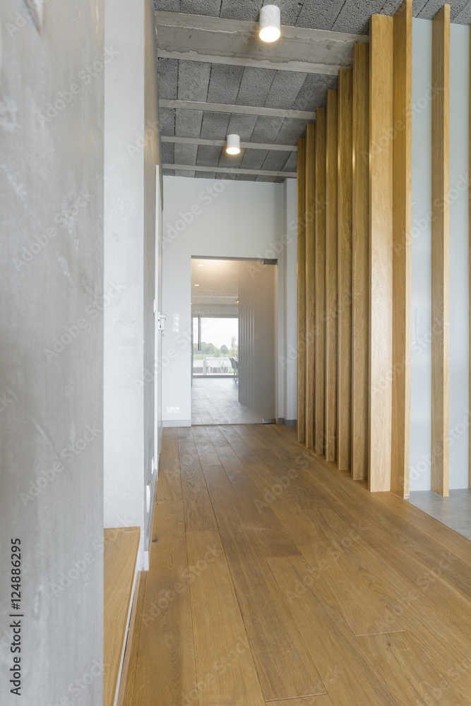 Obraz premium Corridor with the concrete construction