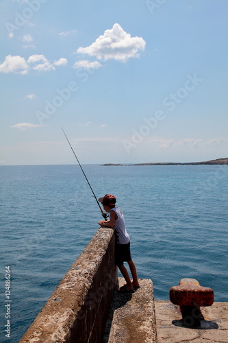 A young fisherman