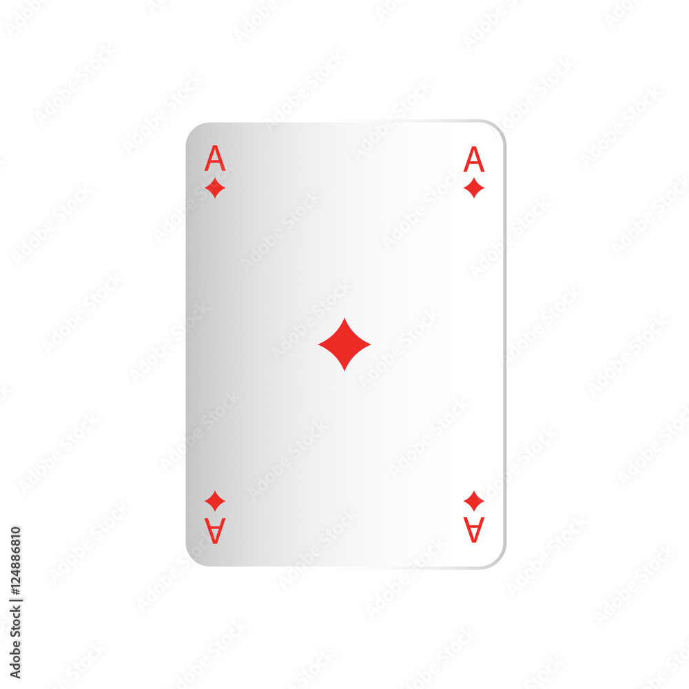 Obraz premium Print vector illustration isolate diamonds playing card