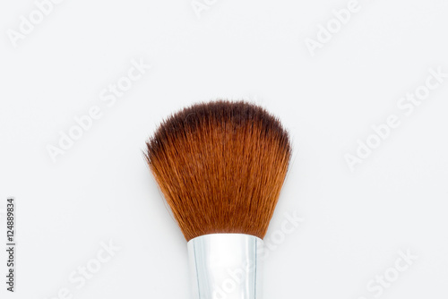 Makeup brush powder isolated on white background