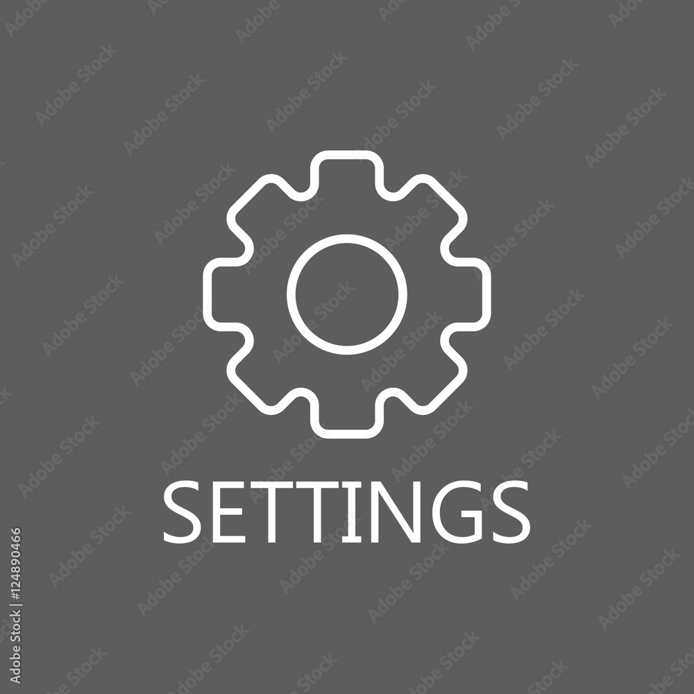 Fototapeta premium Gear icon. Settings line icon.