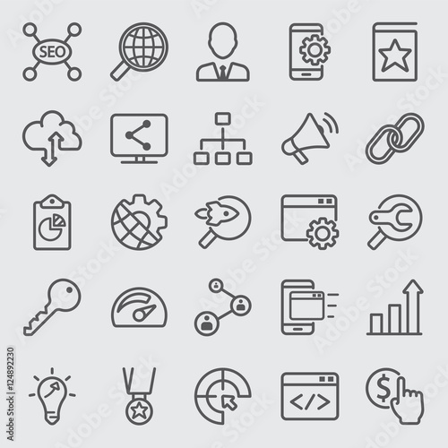 Internet SEO line icon