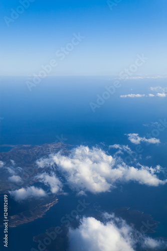 Piękny widok z samolotu na horyzont