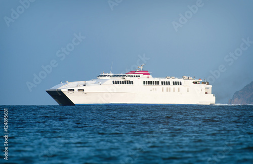 High speed ferry in the sea.