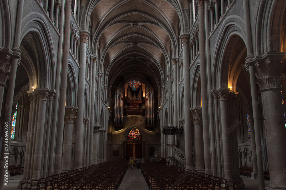 Φωτογραφία Interior of the Cathedral of Notre Dame in Lausanne, Switzerland