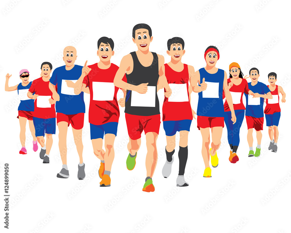 RUNNING PEOPLE VECTOR CONCEPT