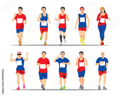 RUNNING PEOPLE VECTOR CONCEPT