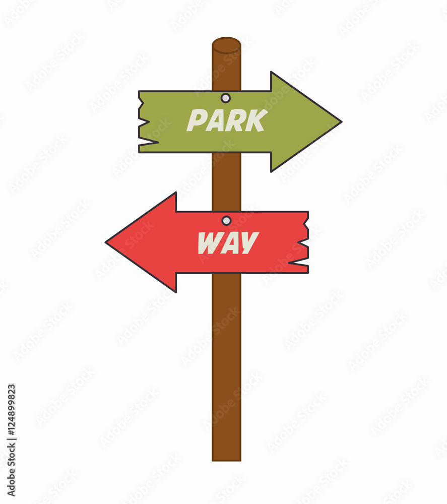arrows guides way park isolated icon vector illustration design arrows guides way park isolated icon vector illustration design