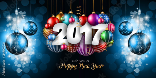 2017 Happy New Year Background for your Seasonal Flyers