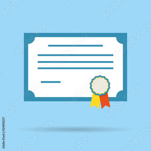 certificate vector diploma illustration icon
