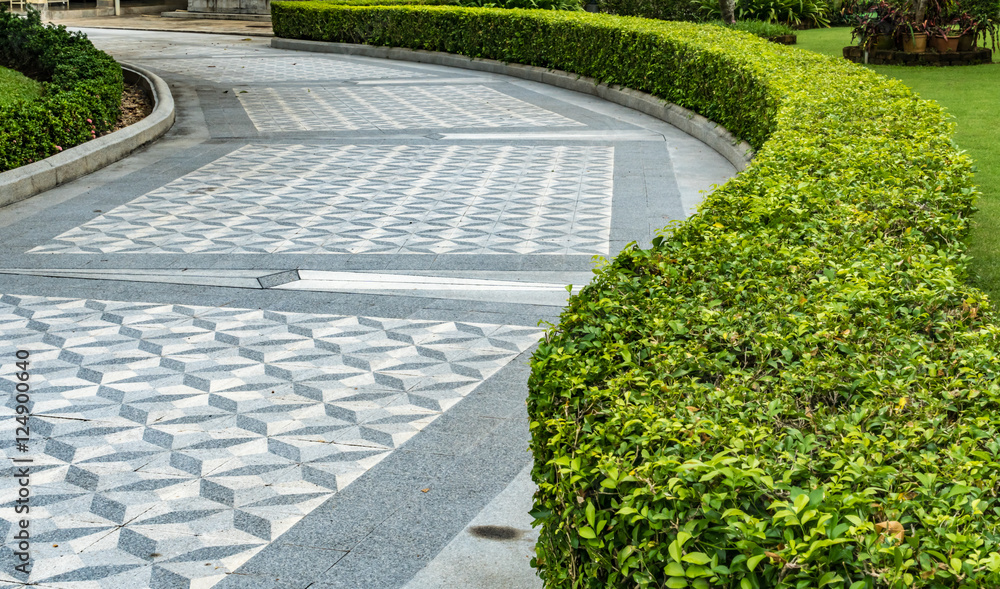 Obraz premium Concrete Pathway in the park