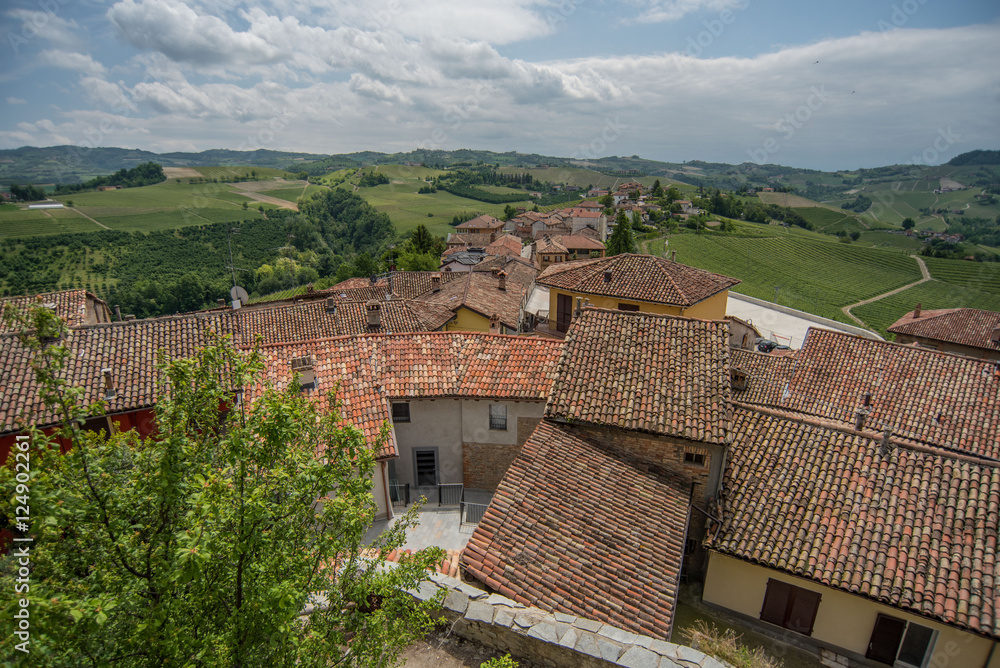 Obraz premium Piemonte - Le Langhe terre di castelli e vino 