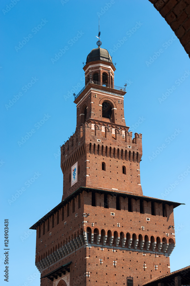 Sforza Castle in Milan Italy - Castello Sforzesco Sforza Castle in Milan Italy - Castello Sforzesco