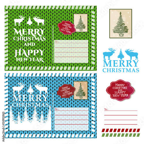 Christmas envelope style knitted sweater
