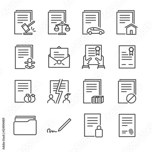 Documents Vector Line Icons set 2