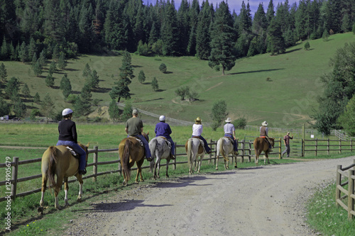 people riding horses