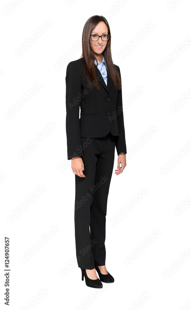 Smiling businesswoman isolated on white Smiling businesswoman isolated on white