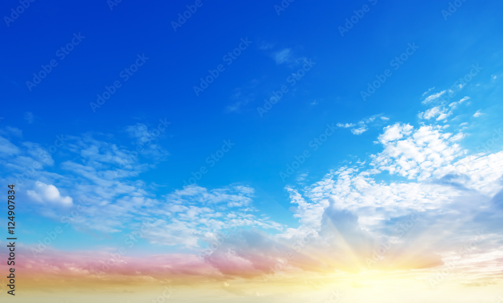 Fototapeta premium Sky and clouds beautiful summer