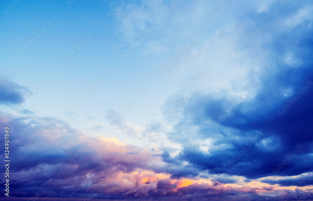 Fototapeta premium Sky and clouds beautiful summer