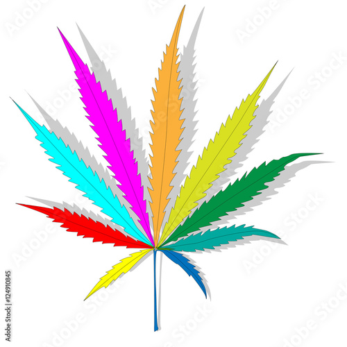 Cannabis leaf vector isolated