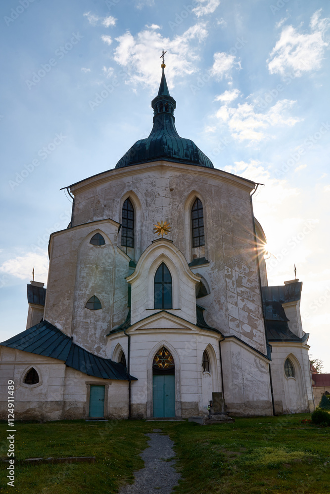 The Pilgrim Church of St. John of Nepomuk on Zelena Hora Green Mountain near Zdar nad Sazavou, Czech Republic, UNESCO