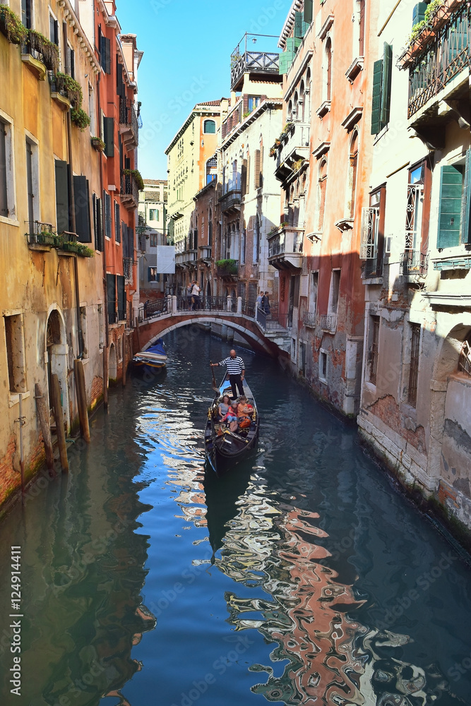 romantic urban landscape of old Venice